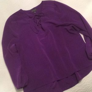 Lace up Peasant Blouse